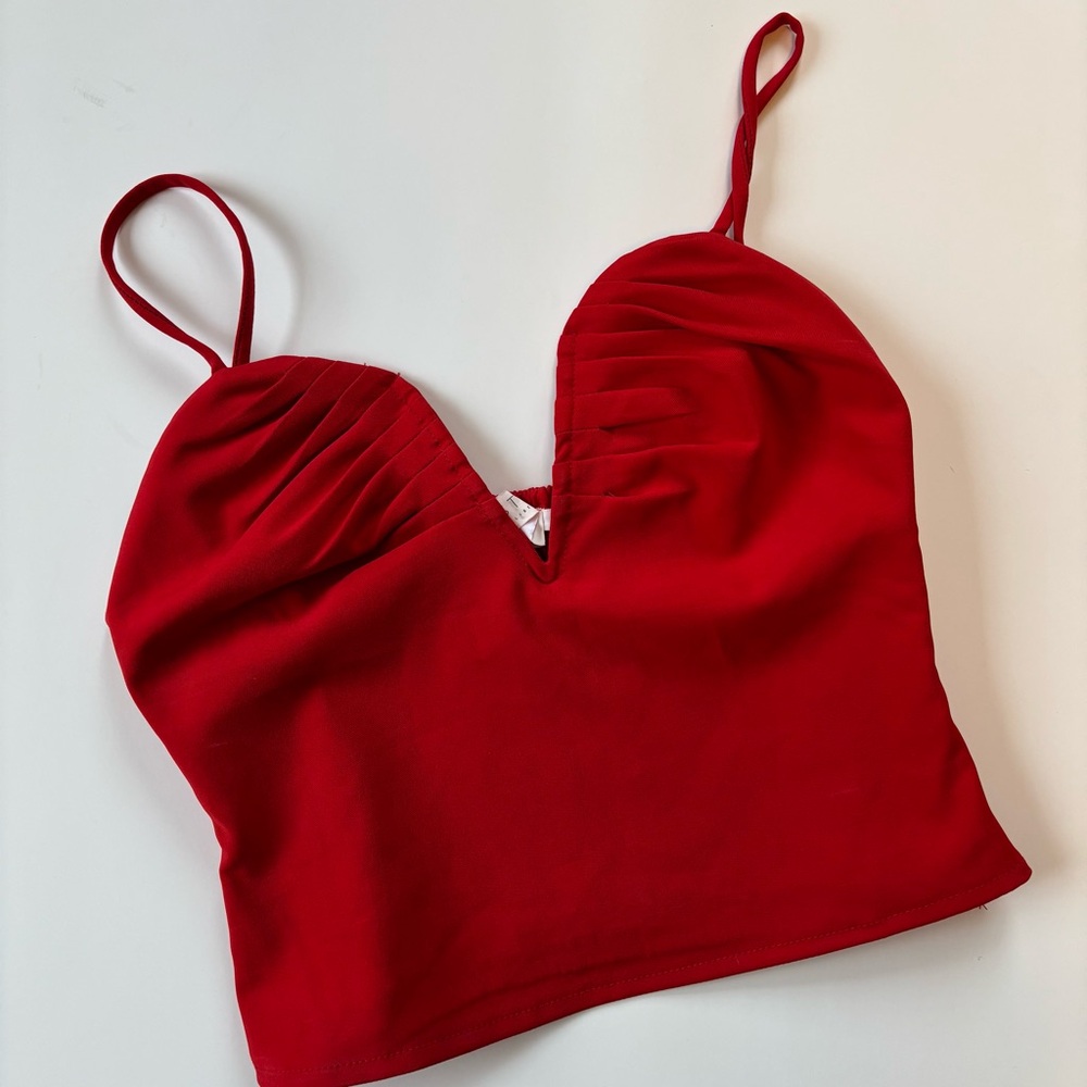 Astr Red Camisole Top